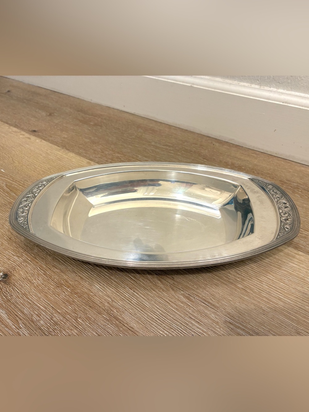 Vintage Oneida Community Plate Silver-Plated Oval Serving Bowl Tray